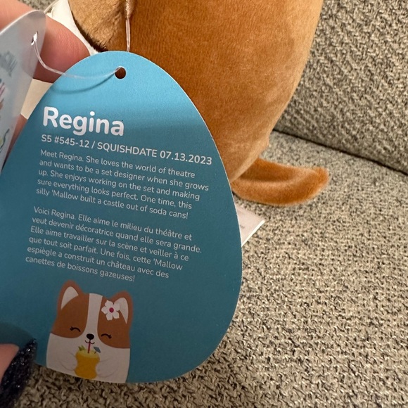 Nwt 🐶🍹5" Regina the Corgi Dog with Pineapple Drink Squishmallows - Picture 4 of 4